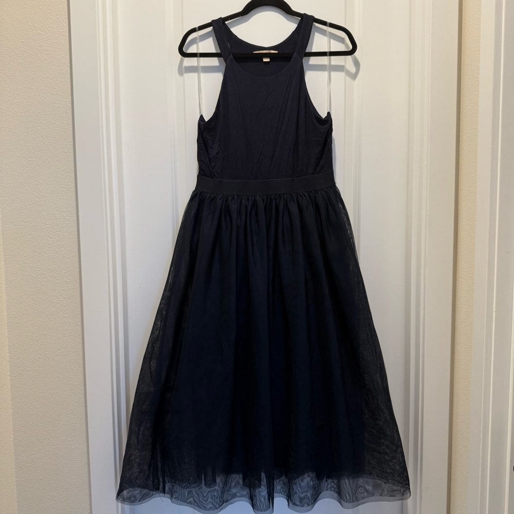 Elegant Navy Blue Midi tulle Dress size 10